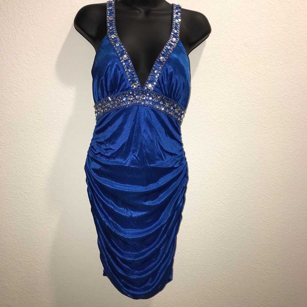 Prom or homecoming blue cocktail dress - Picture 1 of 8